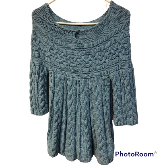 GAP Sweaters - GAP CABLE KNIT 3/4 SLEEVE TUNIC/SWEATER